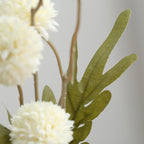 Artificial Flower Vase Centerpiece with 12 Mums & Eucalyptus