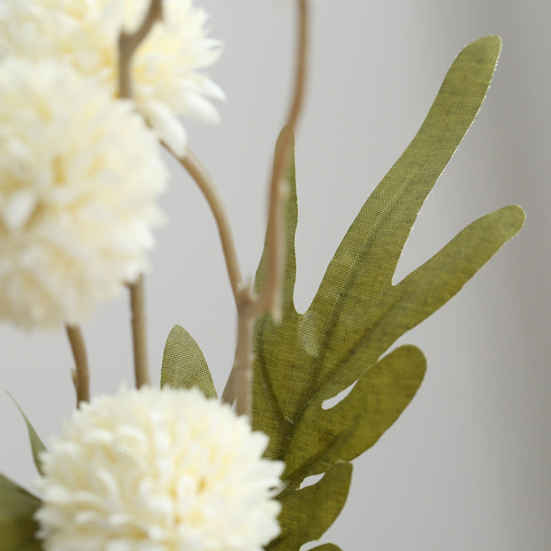 Artificial Flower Vase Centerpiece with 12 Mums & Eucalyptus