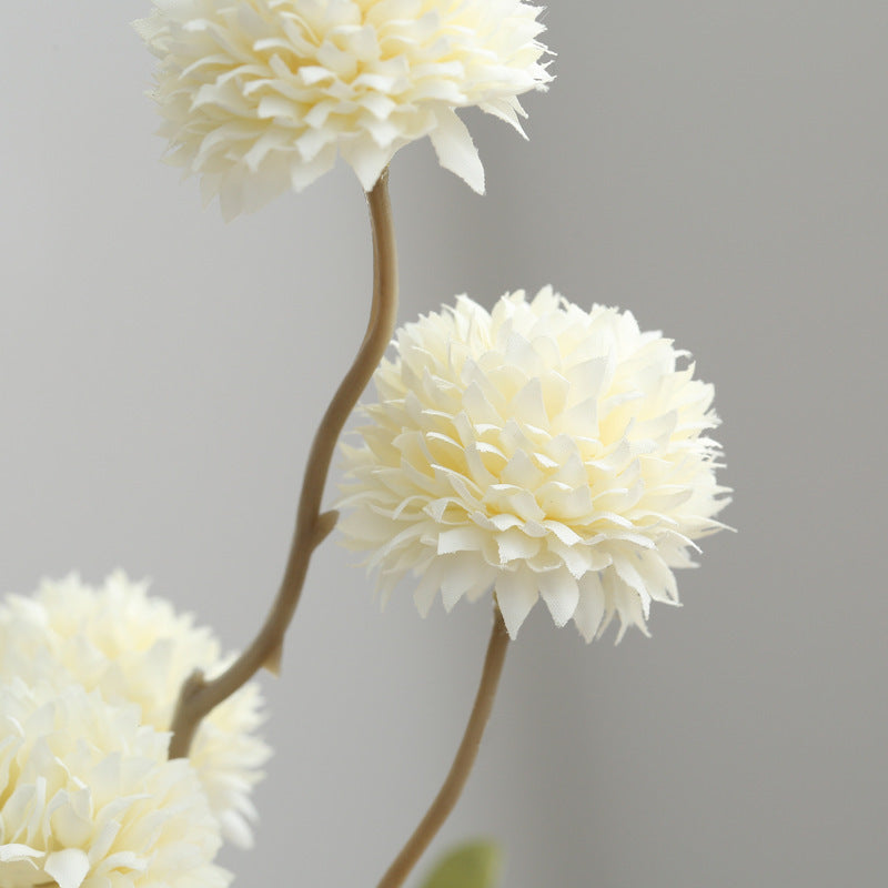 Artificial Flower Vase Centerpiece with 12 Mums & Eucalyptus