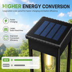 6 Pack Solar Pathway Lights Outdoor Warm White Waterproof Garden Stake Lights