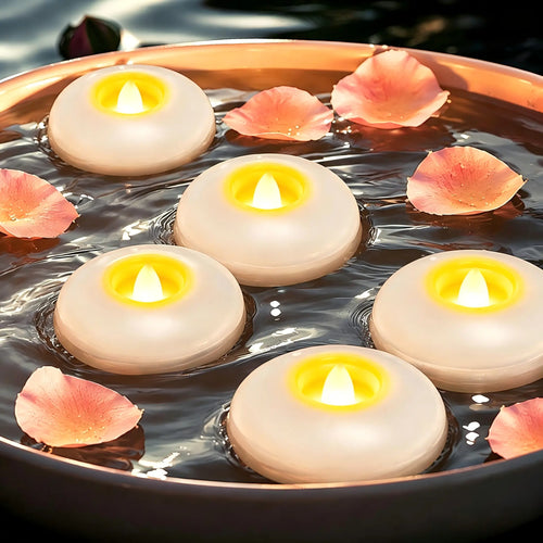 24 Pack 3” Flameless LED Floating Candles - Waterproof