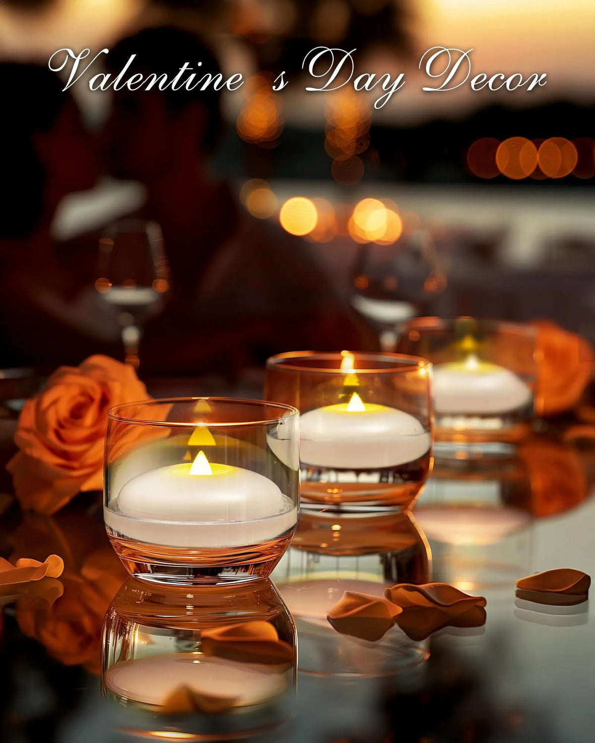 24 Pack 3” Flameless LED Floating Candles - Waterproof
