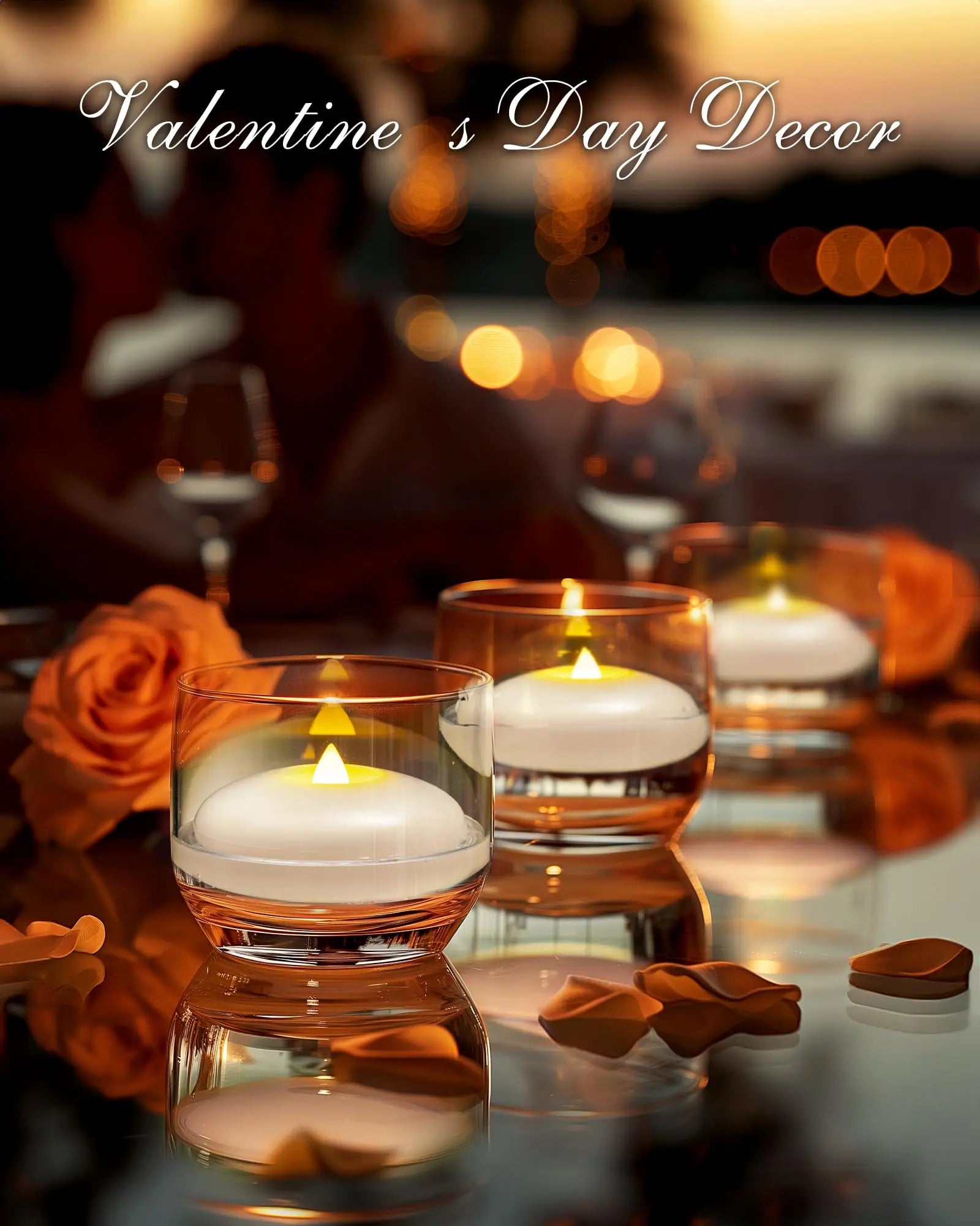 24 Pack 3” Flameless LED Floating Candles - Waterproof