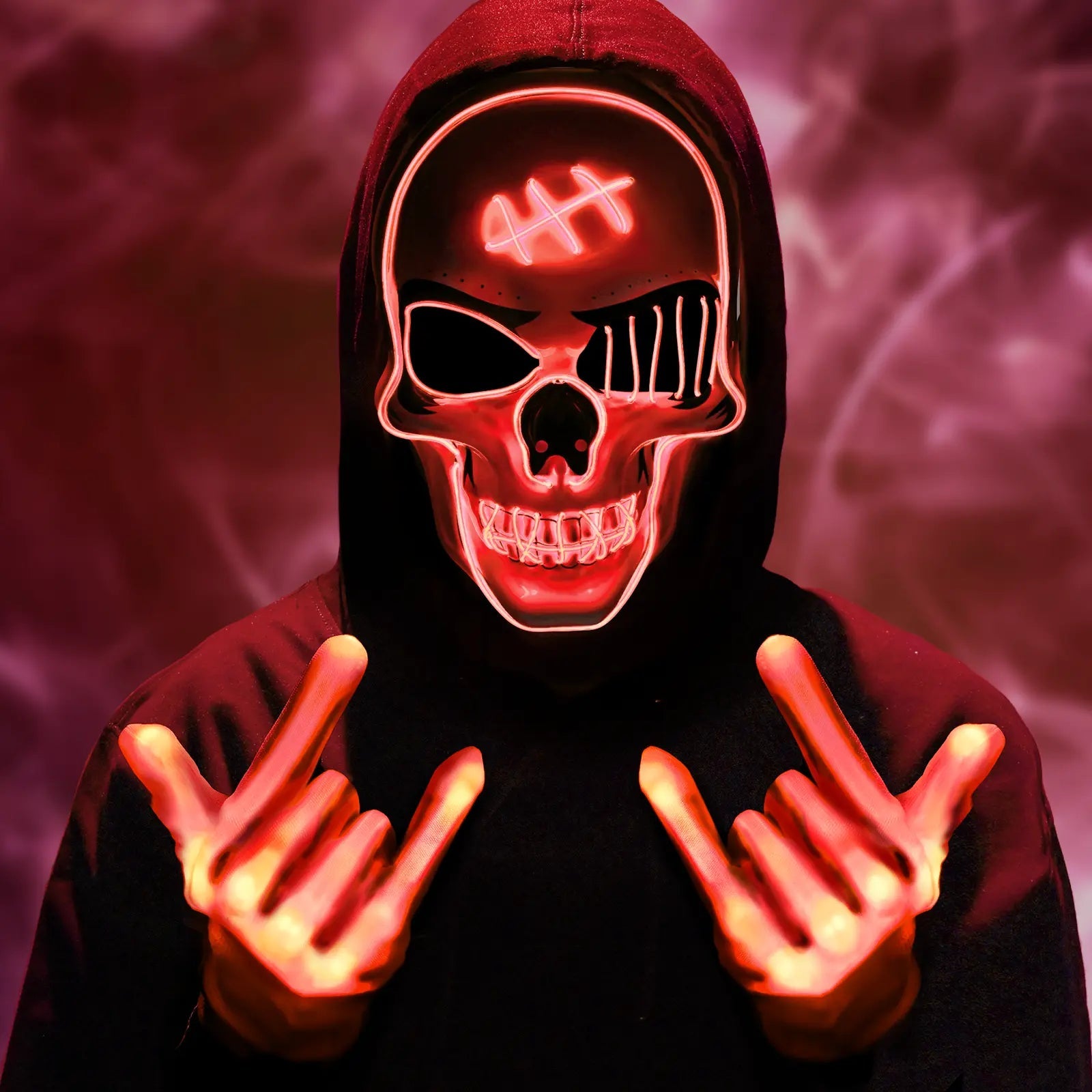 Halloween LED Mask – Spooky Skull