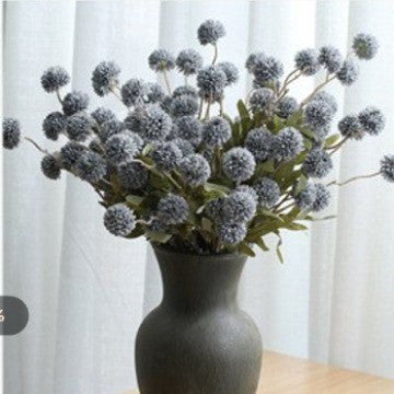 Artificial Flower Vase Centerpiece with 12 Mums & Eucalyptus