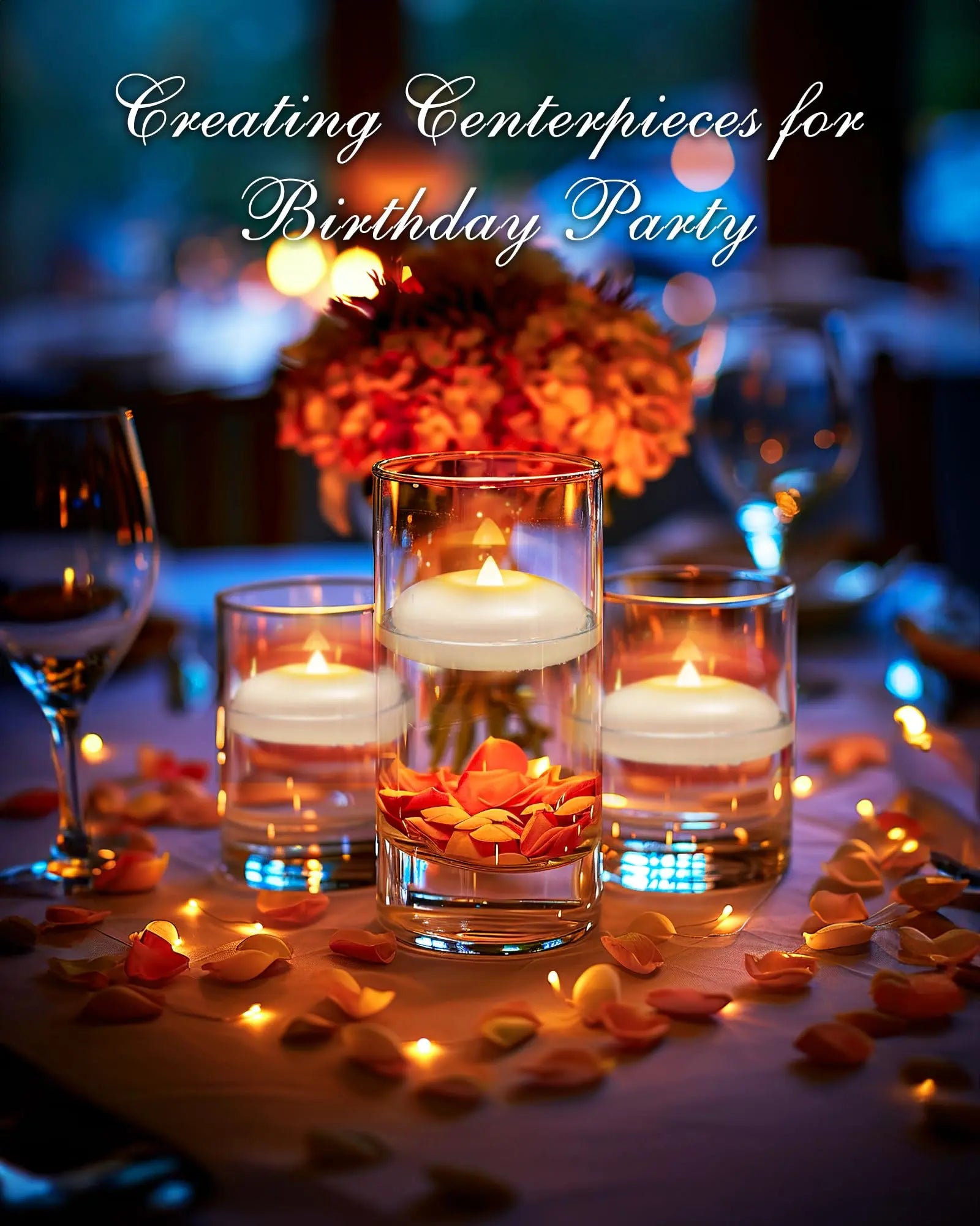 24 Pack 3” Flameless LED Floating Candles - Waterproof
