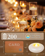 24 Pack 3” Flameless LED Floating Candles - Waterproof